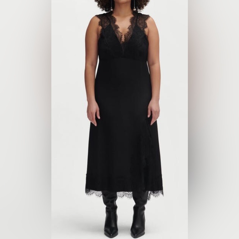 Rachel Comey Estela silk dress with black lace